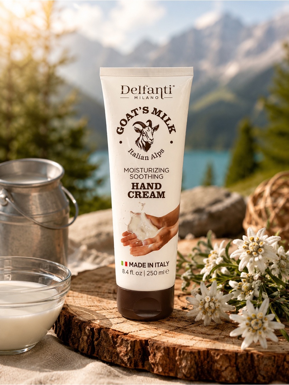 Delfanti Milano Goat’s Milk Moisturizing Hand Cream 8.4 fl oz Made in Italy
